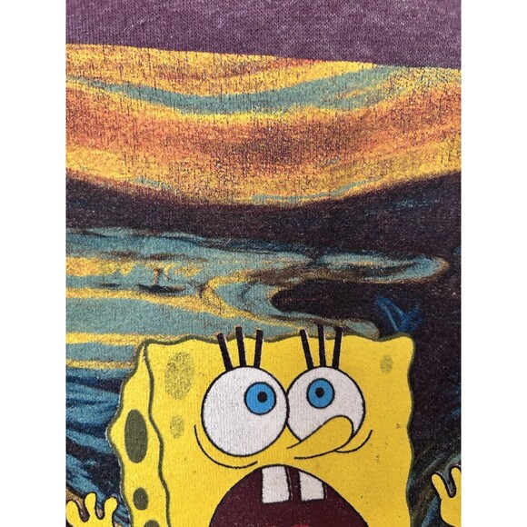 Nickelodeon SpongeBob SquarePants Scream Painting Whimsigoth Purple hoodie Men M - Picture 9 of 14